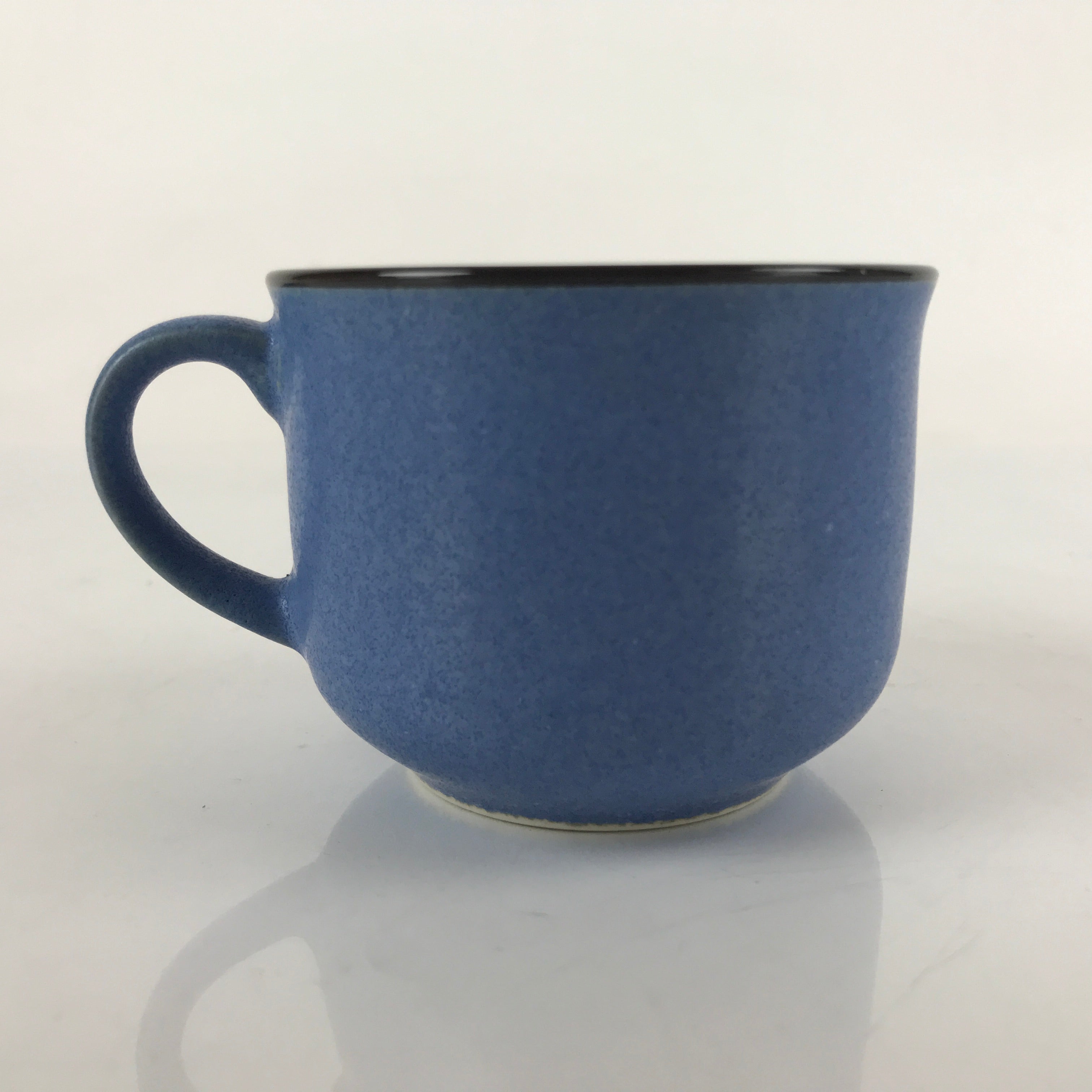 Japanese Ceramic Teacup Vtg Small Mug Sencha Yunomi Matte Blue Speckle TC432