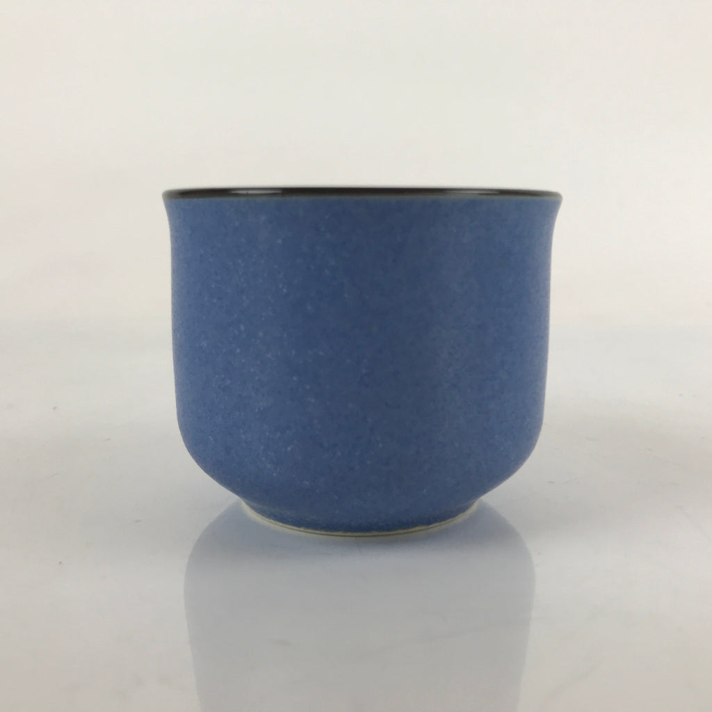 Japanese Ceramic Teacup Vtg Small Mug Sencha Yunomi Matte Blue Speckle TC432