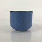 Japanese Ceramic Teacup Vtg Small Mug Sencha Yunomi Matte Blue Speckle TC432