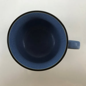 Japanese Ceramic Teacup Vtg Small Mug Sencha Yunomi Matte Blue Speckle TC432