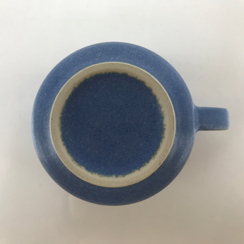 Japanese Ceramic Teacup Vtg Small Mug Sencha Yunomi Matte Blue Speckle TC432