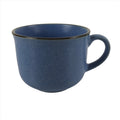 Japanese Ceramic Teacup Vtg Small Mug Sencha Yunomi Matte Blue Speckle TC432