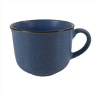 Japanese Ceramic Teacup Vtg Small Mug Sencha Yunomi Matte Blue Speckle TC432