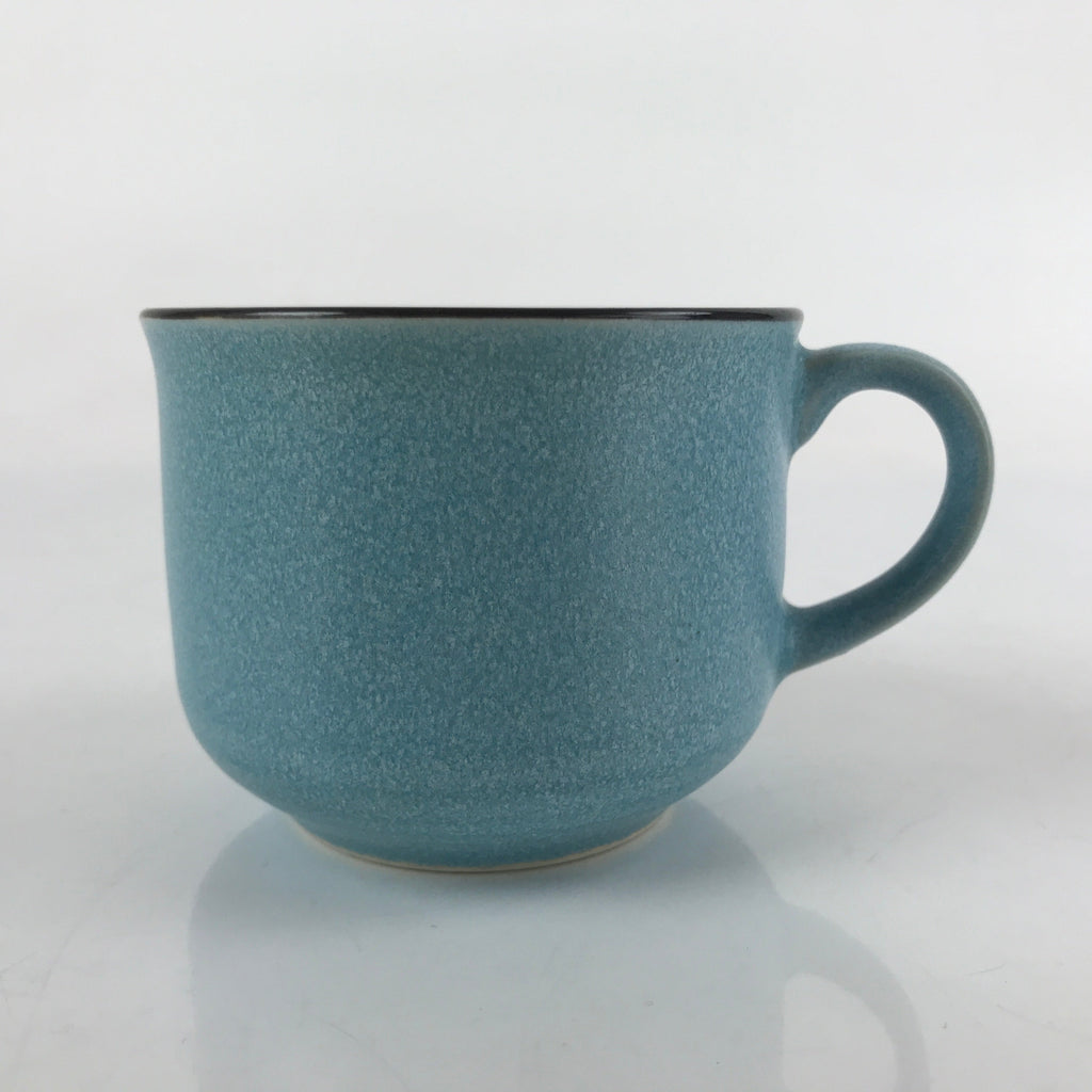 Japanese Ceramic Teacup Vtg Small Mug Sencha Yunomi Matte Light Blue TC431