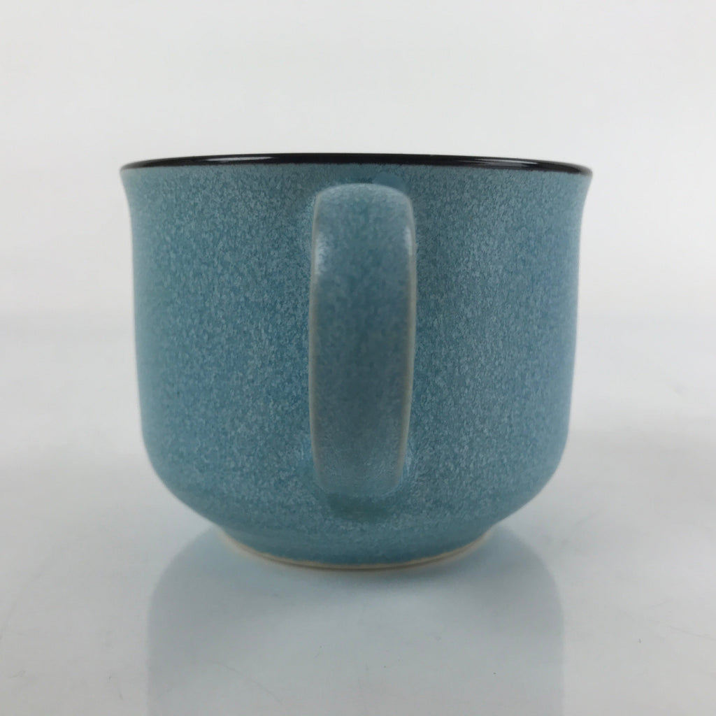 Japanese Ceramic Teacup Vtg Small Mug Sencha Yunomi Matte Light Blue TC431