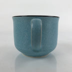 Japanese Ceramic Teacup Vtg Small Mug Sencha Yunomi Matte Light Blue TC431