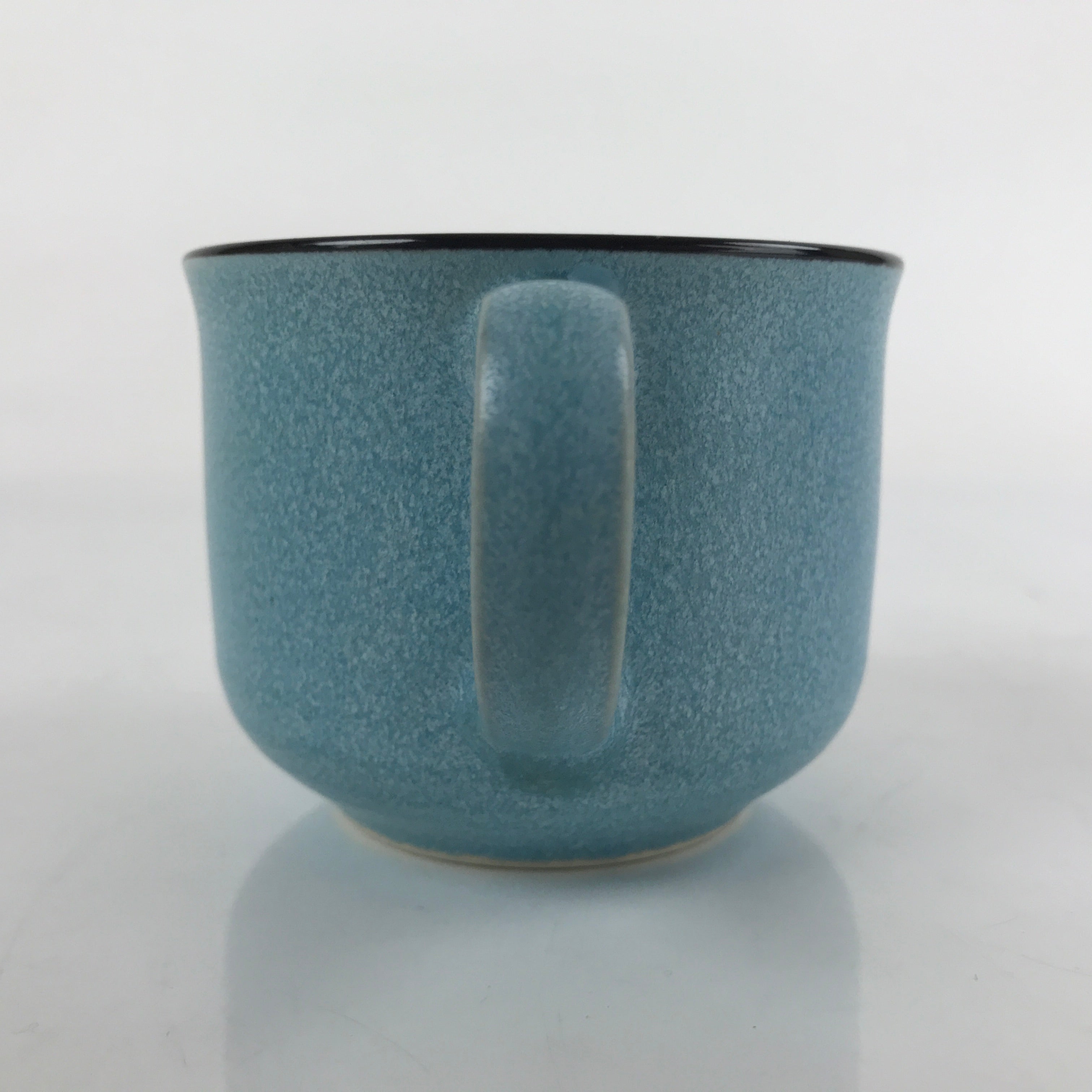 Japanese Ceramic Teacup Vtg Small Mug Sencha Yunomi Matte Light Blue TC431