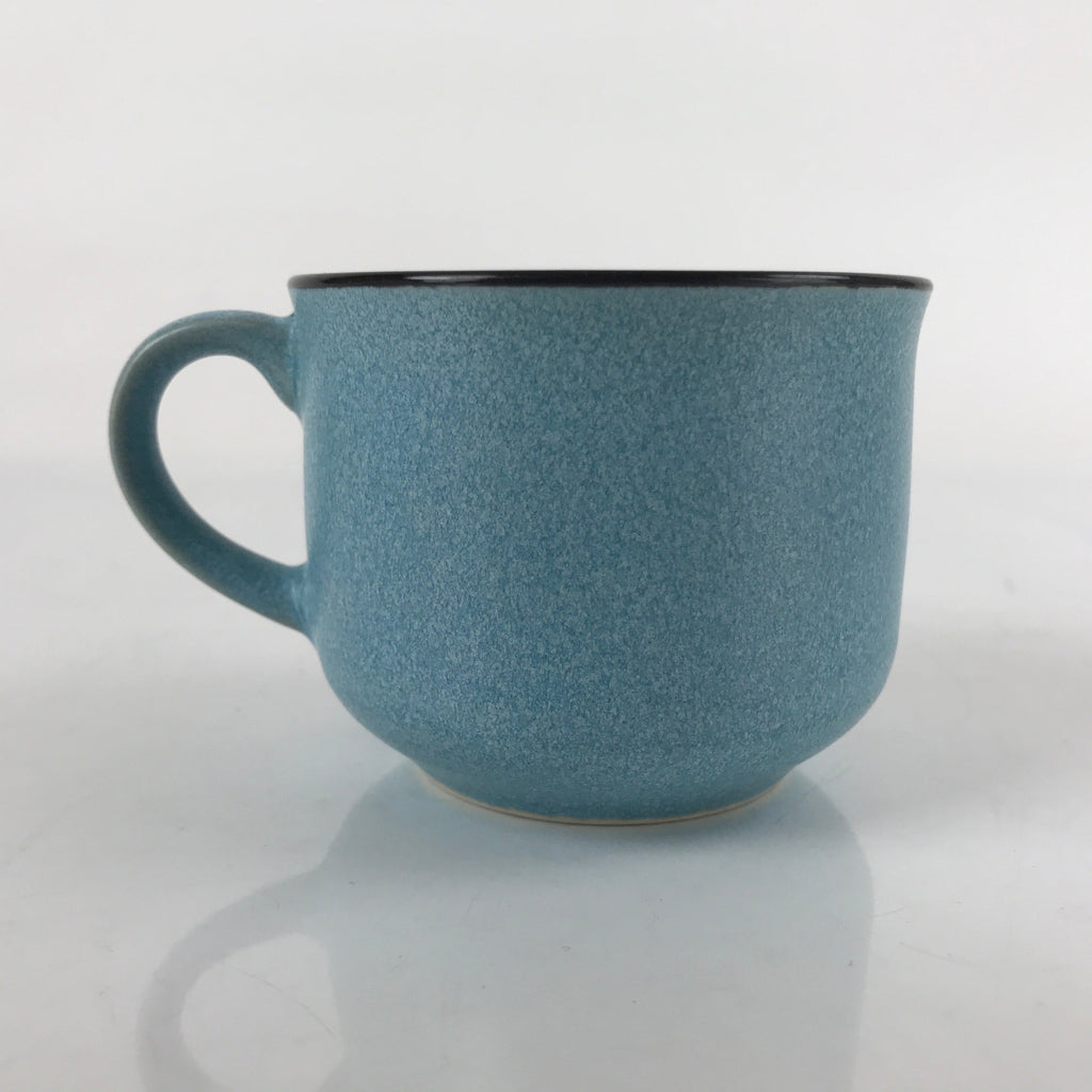 Japanese Ceramic Teacup Vtg Small Mug Sencha Yunomi Matte Light Blue TC431
