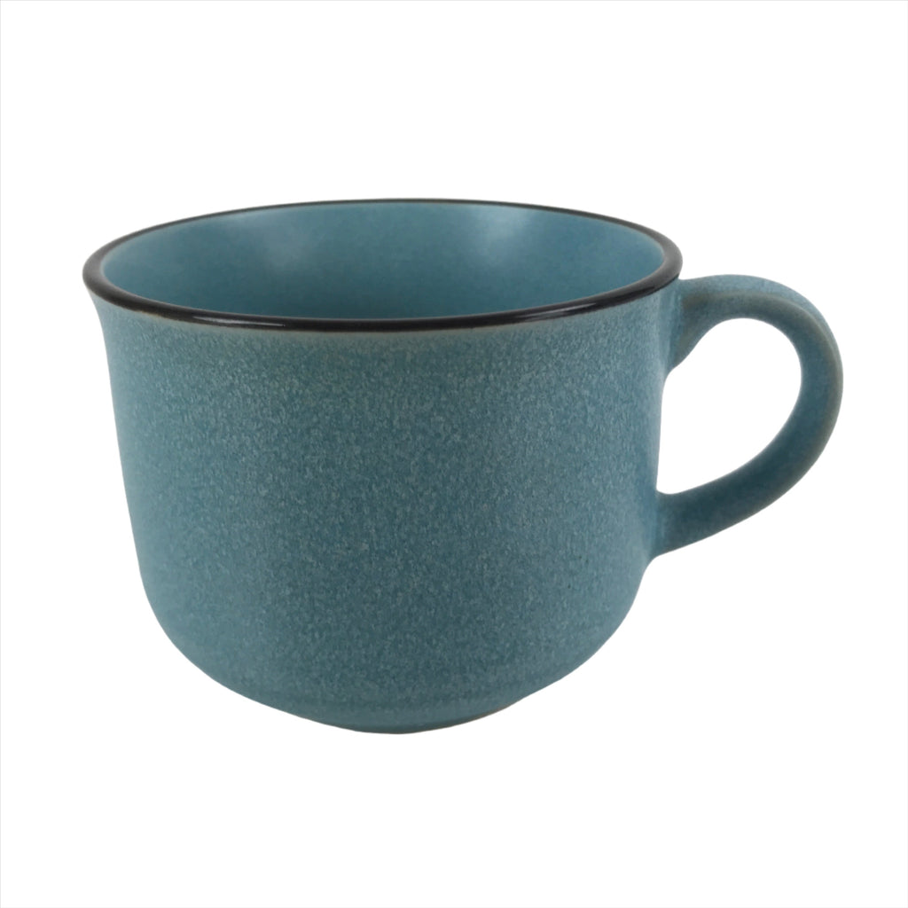 Japanese Ceramic Teacup Vtg Small Mug Sencha Yunomi Matte Light Blue TC431