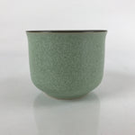 Japanese Ceramic Teacup Vtg Small Mug Sencha Yunomi Matte Light Green TC430