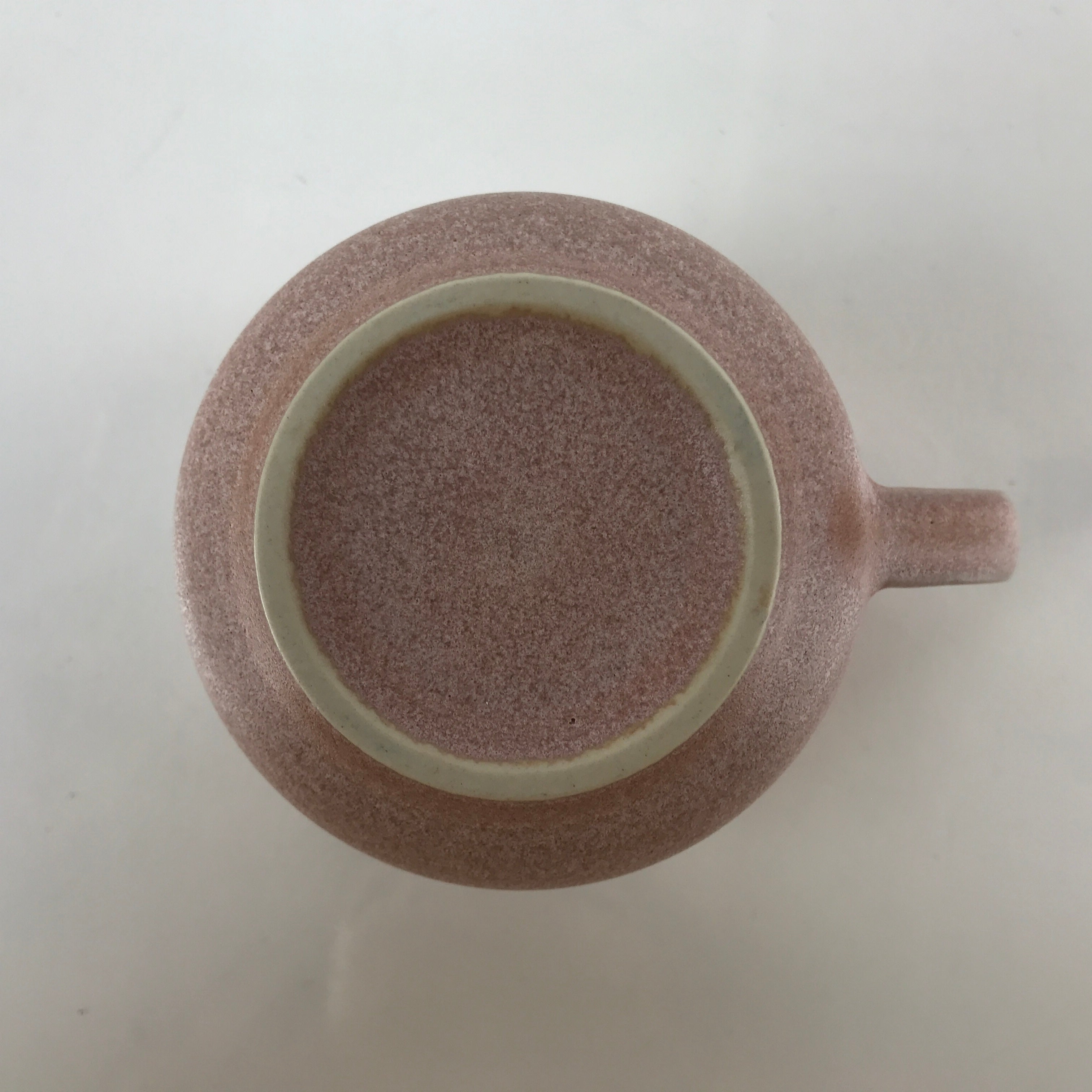 Japanese Ceramic Teacup Vtg Small Mug Sencha Yunomi Matte Pink Speckle TC428