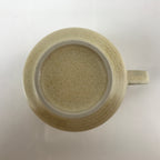 Japanese Ceramic Teacup Vtg Small Mug Sencha Yunomi Matte Yellow Beige TC429
