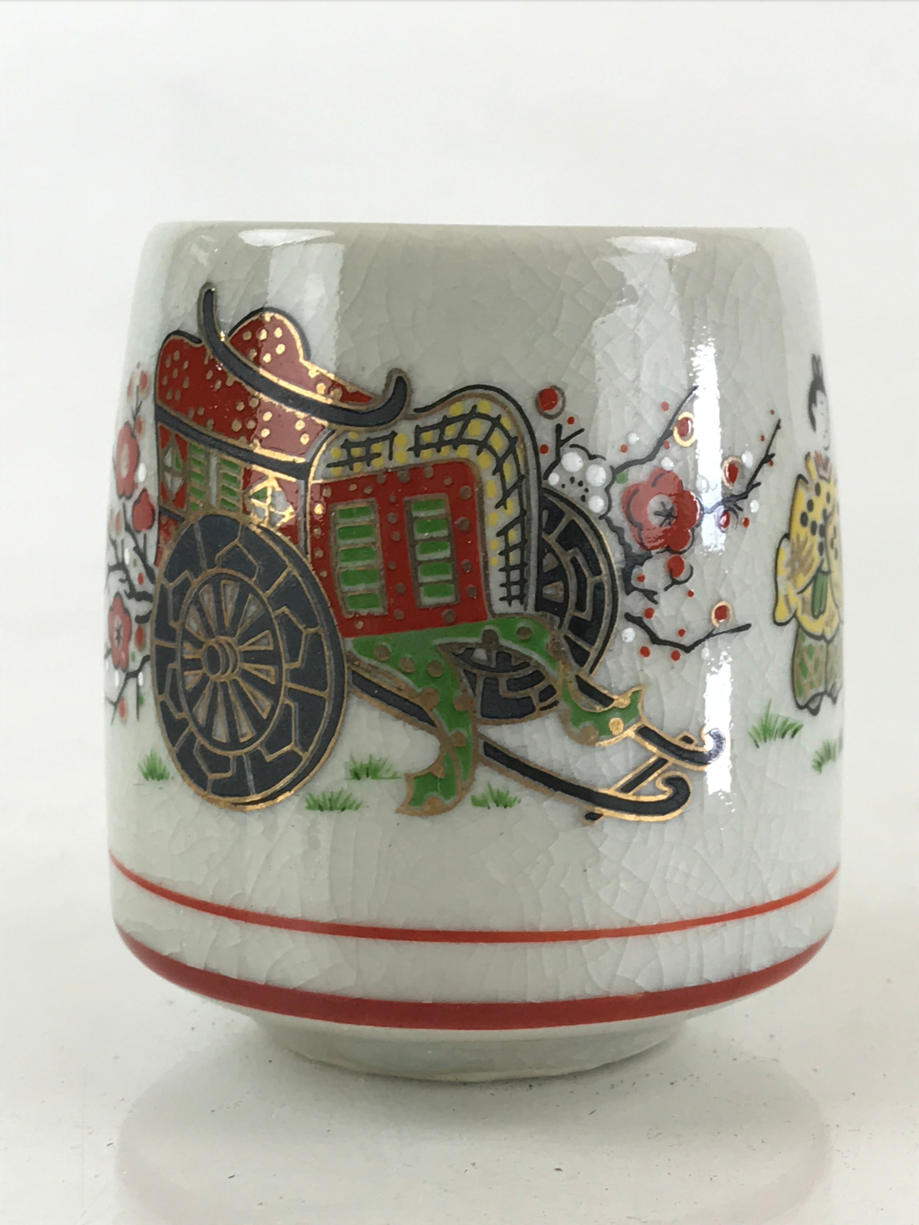 Japanese Ceramic Teacup Yunomi Heian period Illustration Sencha Green Tea TC332