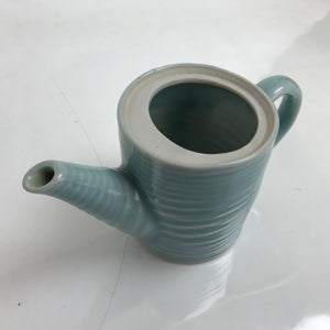 Japanese Ceramic Teapot Vtg Watering Can Flower Pot Blue Pottery Yakimono Y60