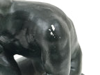 Japanese Ceramic The Thinker Art Modeling Statue Vtg Okimono Decor Black ST81