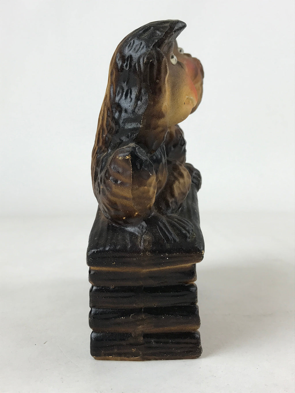 Japanese Ceramic Three Wise Monkeys Coin Bank Vtg Sanzaru Chokin Bako BD954