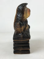 Japanese Ceramic Three Wise Monkeys Coin Bank Vtg Sanzaru Chokin Bako BD954