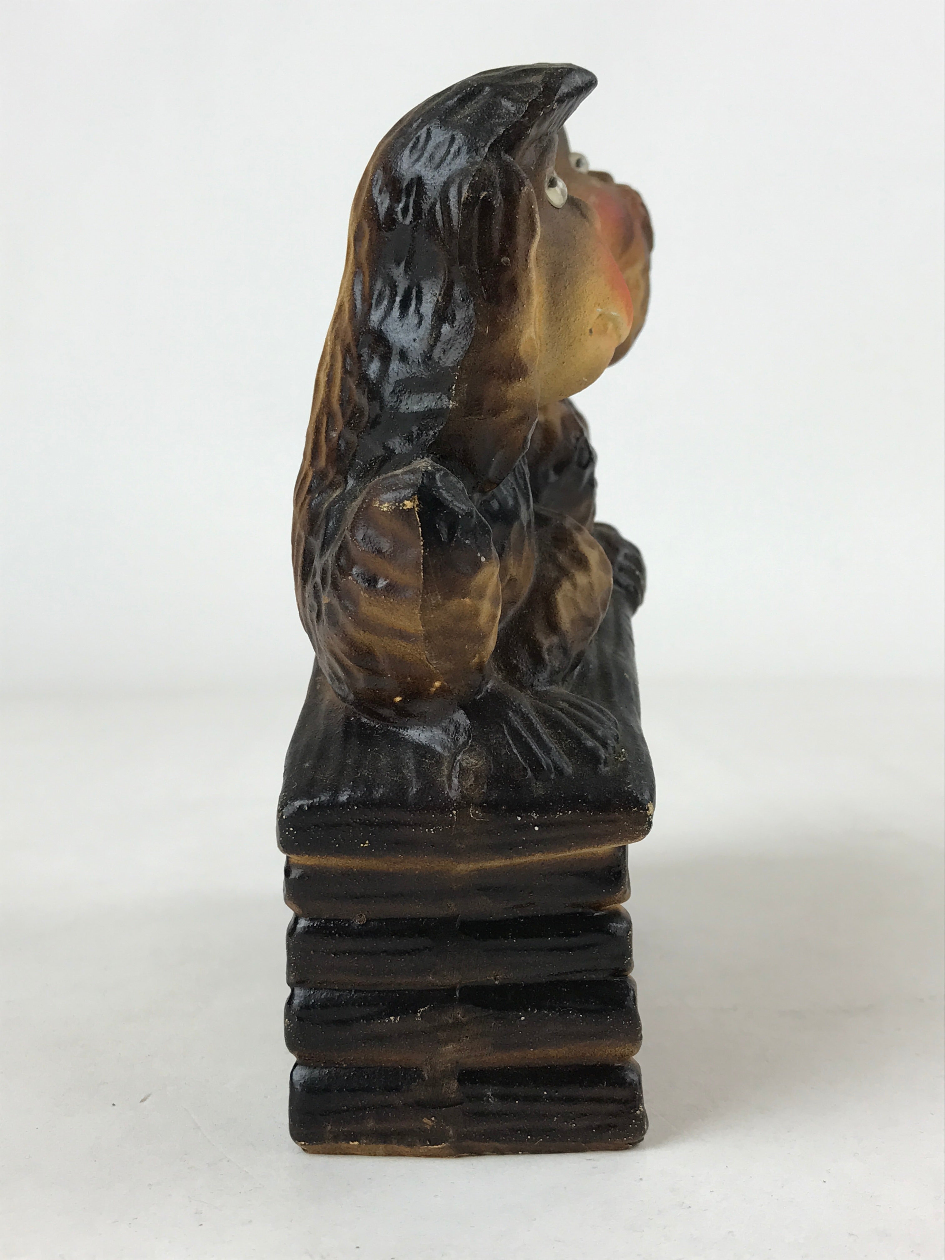 Japanese Ceramic Three Wise Monkeys Coin Bank Vtg Sanzaru Chokin Bako BD954