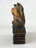 Japanese Ceramic Three Wise Monkeys Coin Bank Vtg Sanzaru Chokin Bako BD954