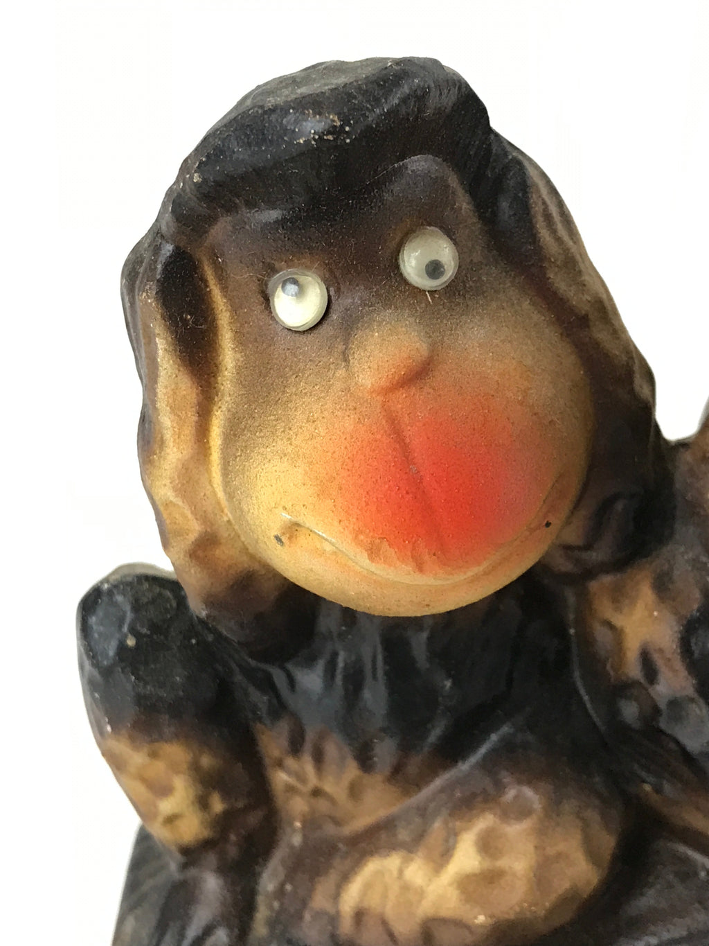 Japanese Ceramic Three Wise Monkeys Coin Bank Vtg Sanzaru Chokin Bako BD954