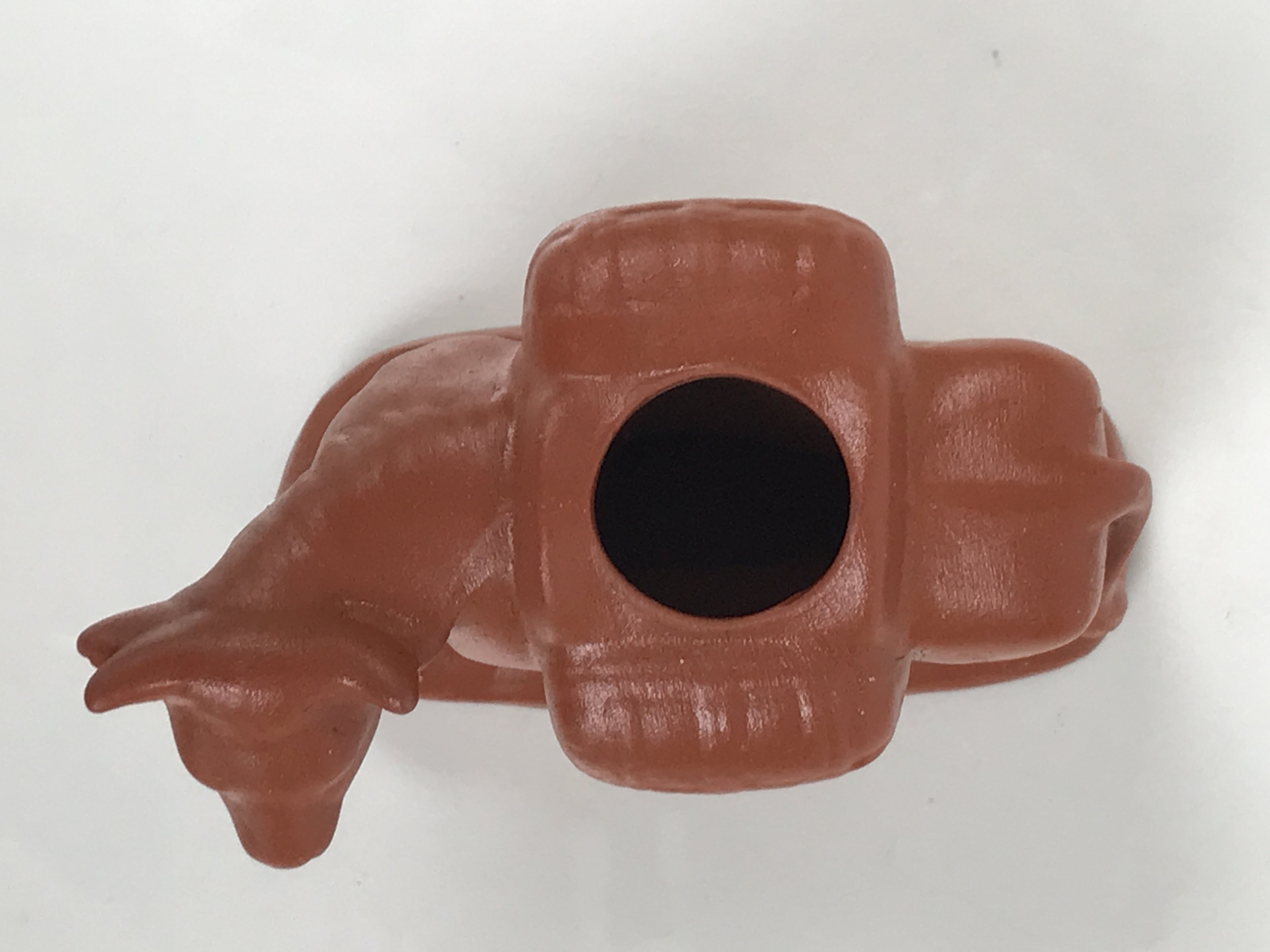 Japanese Ceramic Tokoname Cow Toothpick Holder Youjitate Zodiac Figurine Y536