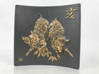Japanese Ceramic Tokoname Ware Decorative Plate Square Zodiac Wild Boar PX787