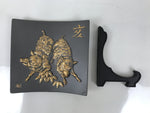 Japanese Ceramic Tokoname Ware Decorative Plate Square Zodiac Wild Boar PX787