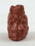 Japanese Ceramic Tokoname ware Zodiac Decoration Mouse Piggy Bank Red Clay BD898
