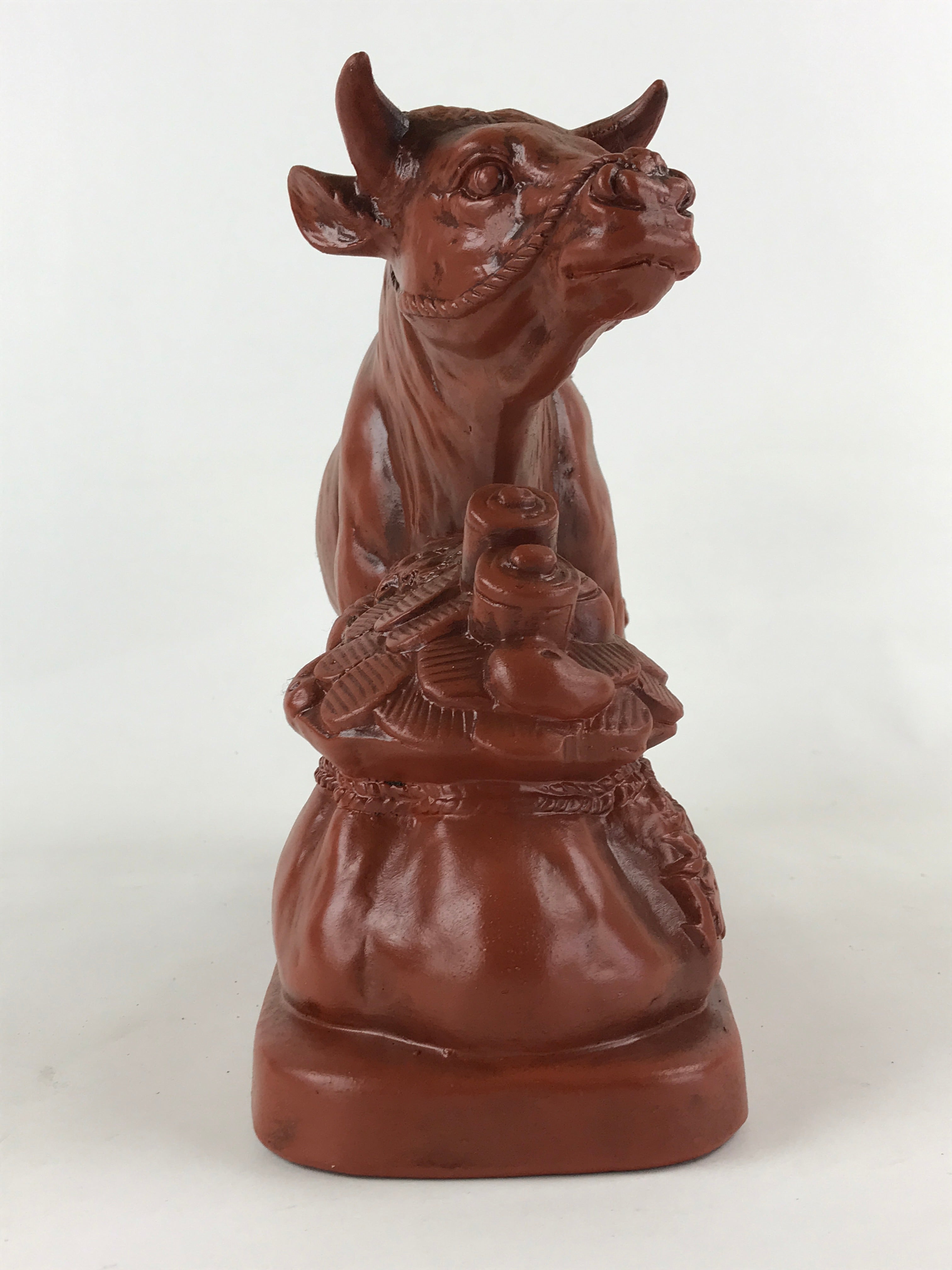 Japanese Ceramic Tokoname ware Zodiac Decoration Vtg Cow Figurine BD908