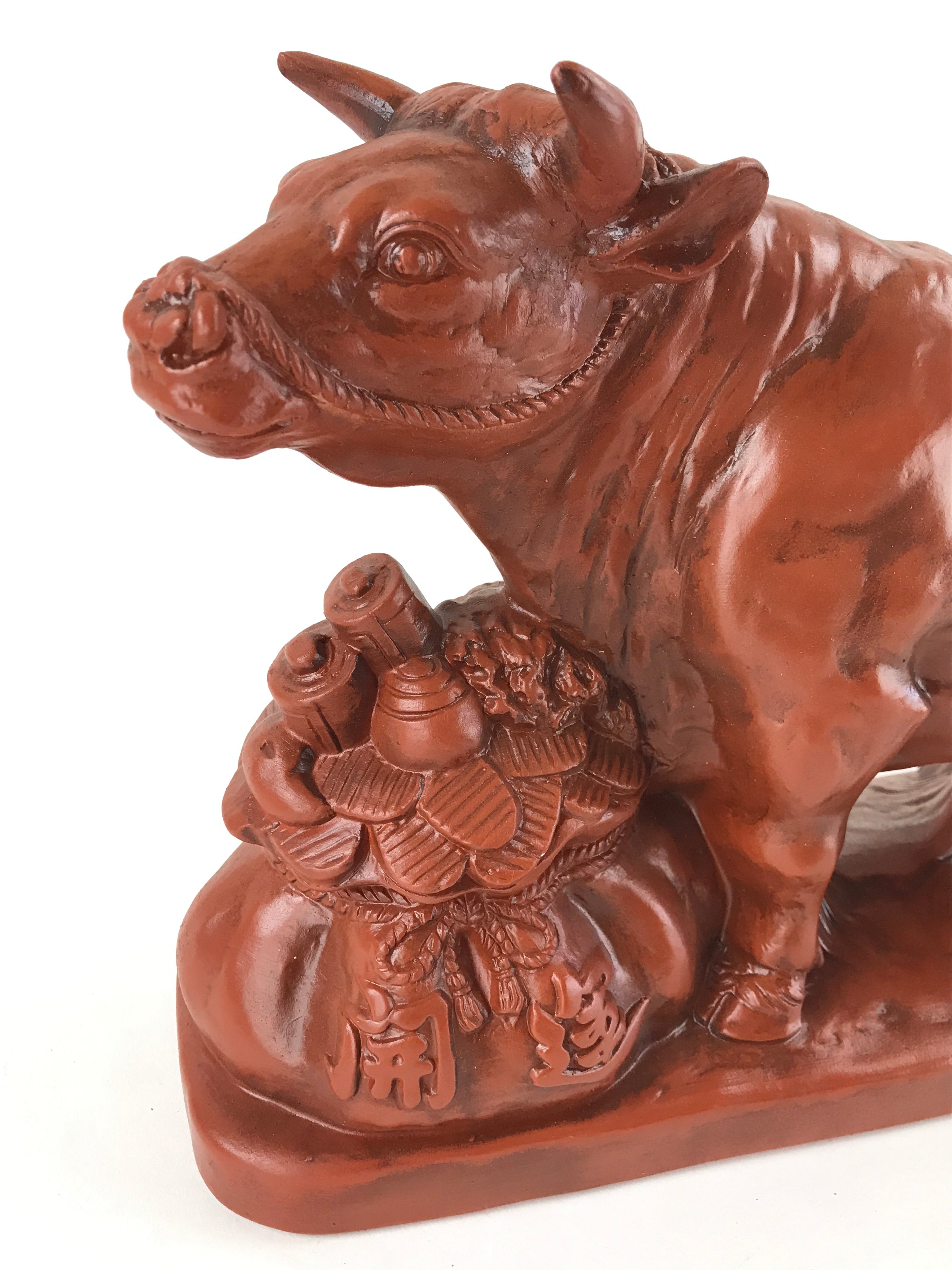 Japanese Ceramic Tokoname ware Zodiac Decoration Vtg Cow Figurine BD908