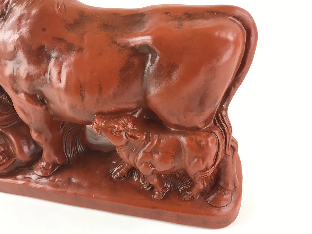 Japanese Ceramic Tokoname ware Zodiac Decoration Vtg Cow Figurine BD908