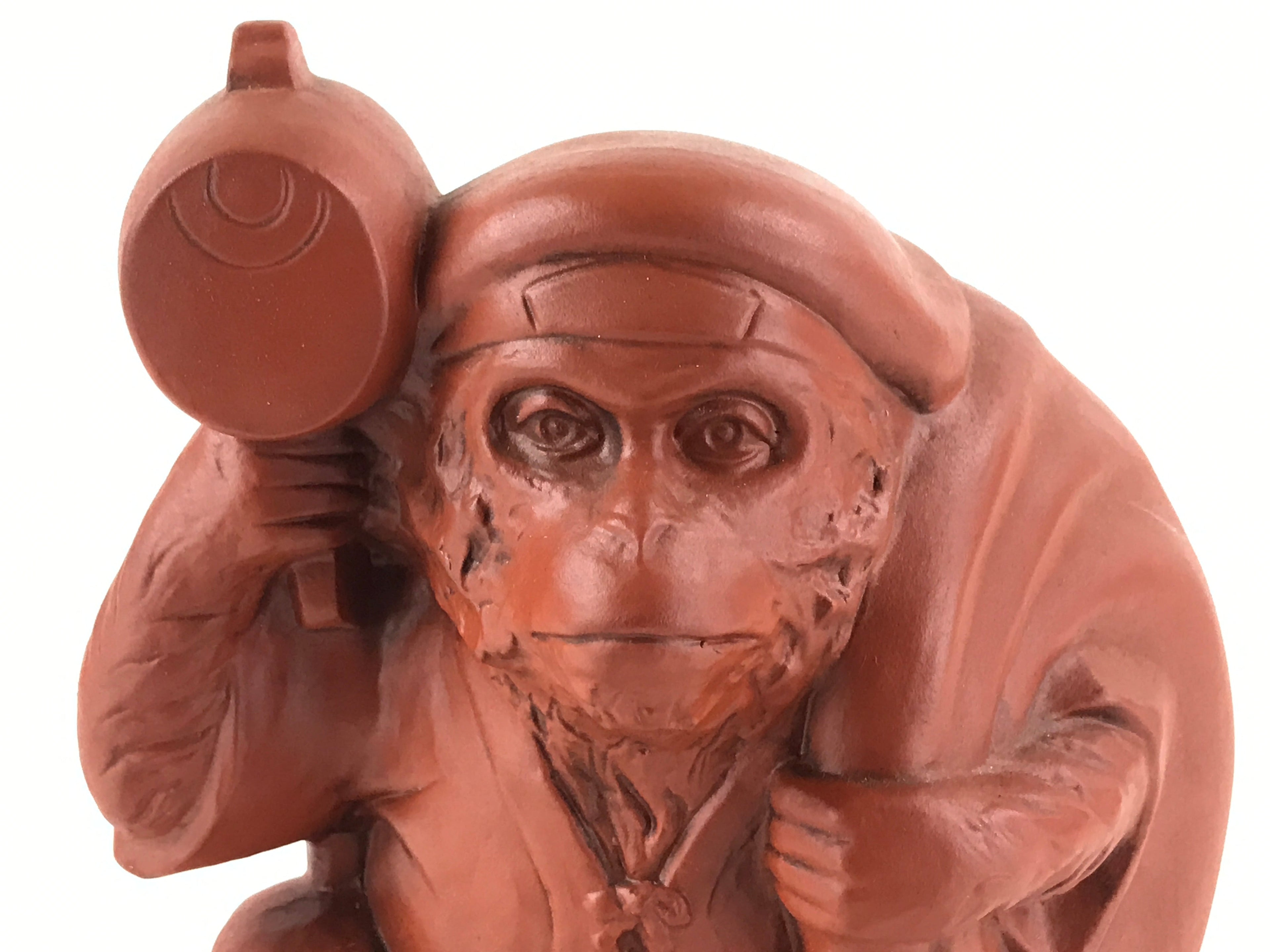 Japanese Ceramic Tokoname ware Zodiac Decoration Vtg Monkey Figurine BD910