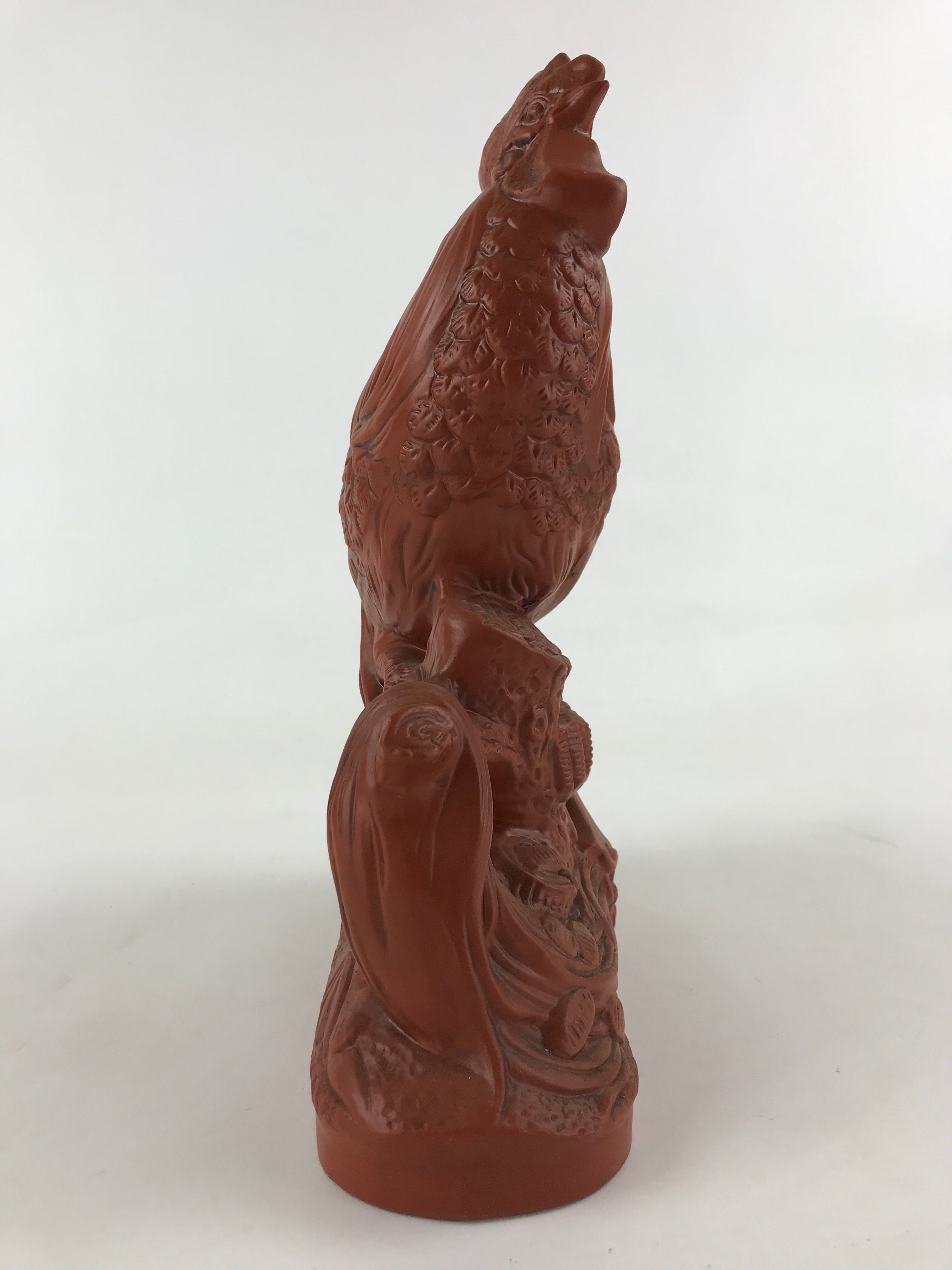 Japanese Ceramic Tokoname ware Zodiac Decoration Vtg Rooster Figurine BD911