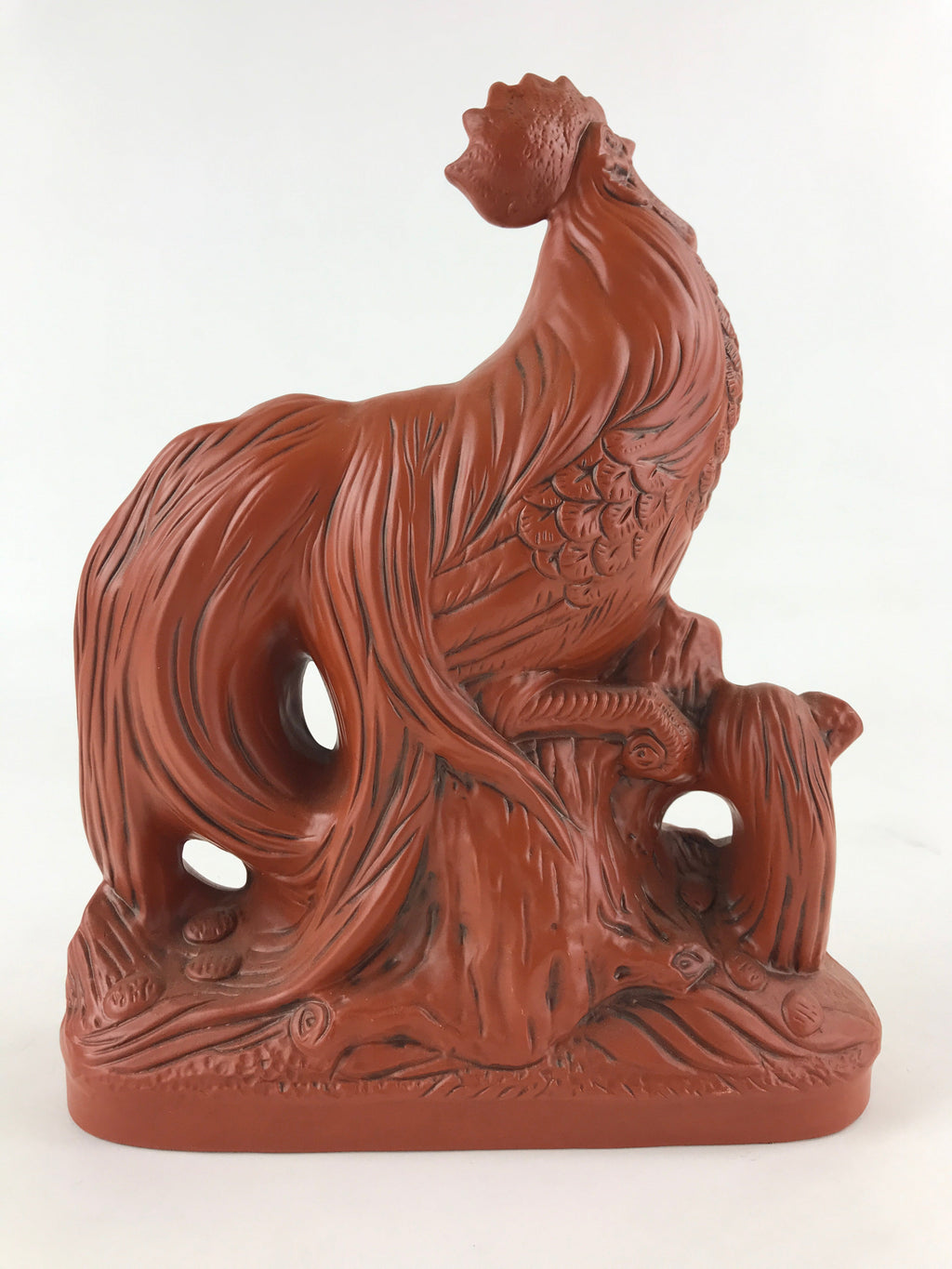 Japanese Ceramic Tokoname ware Zodiac Decoration Vtg Rooster Figurine BD911