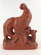 Japanese Ceramic Tokoname ware Zodiac Decoration Vtg Rooster Figurine BD911