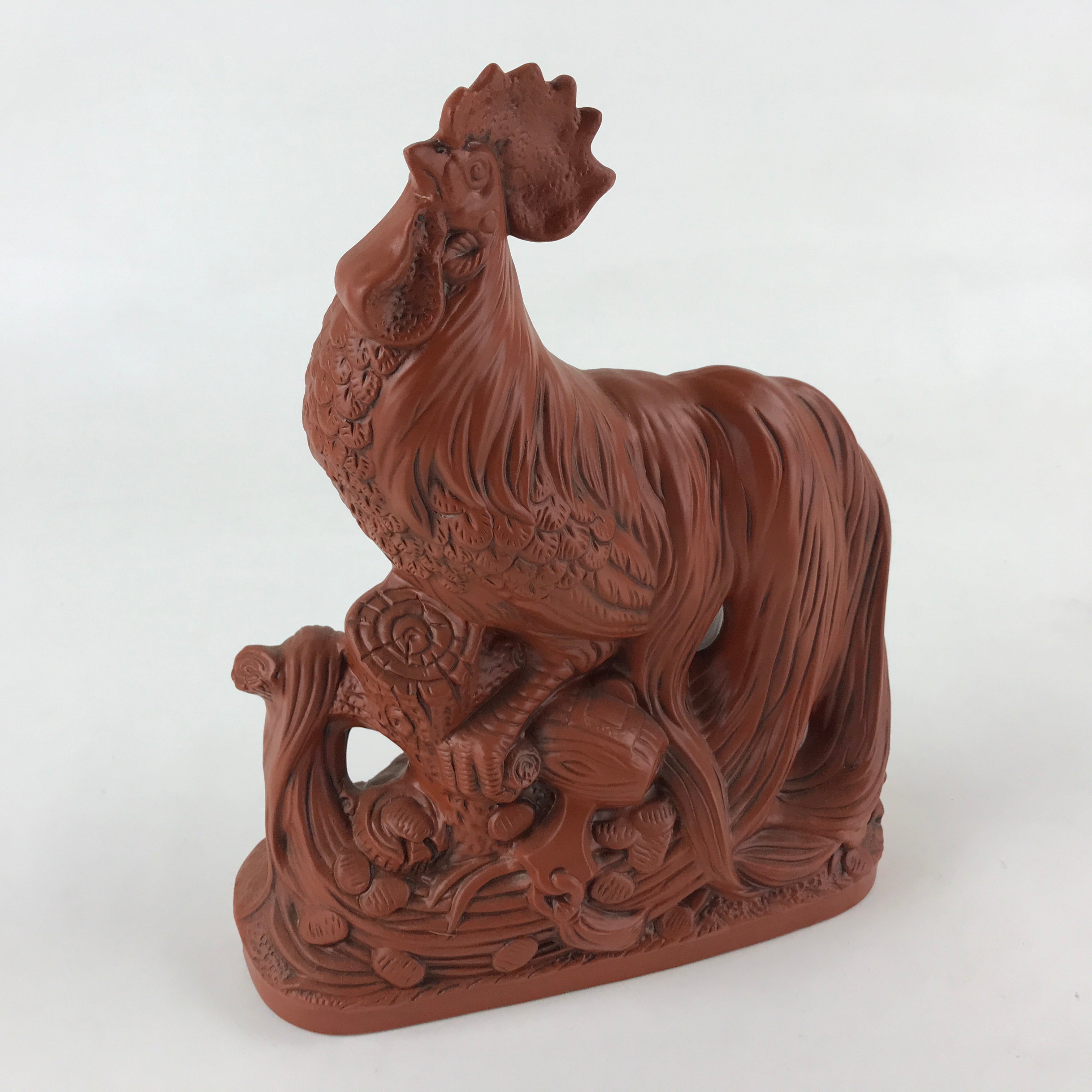 Japanese Ceramic Tokoname ware Zodiac Decoration Vtg Rooster Figurine BD911