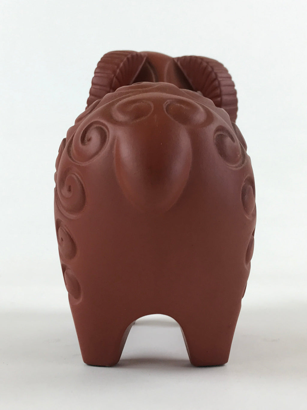Japanese Ceramic Tokoname ware Zodiac Decoration Vtg Sheep Statue Red Clay BD896