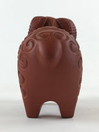 Japanese Ceramic Tokoname ware Zodiac Decoration Vtg Sheep Statue Red Clay BD896