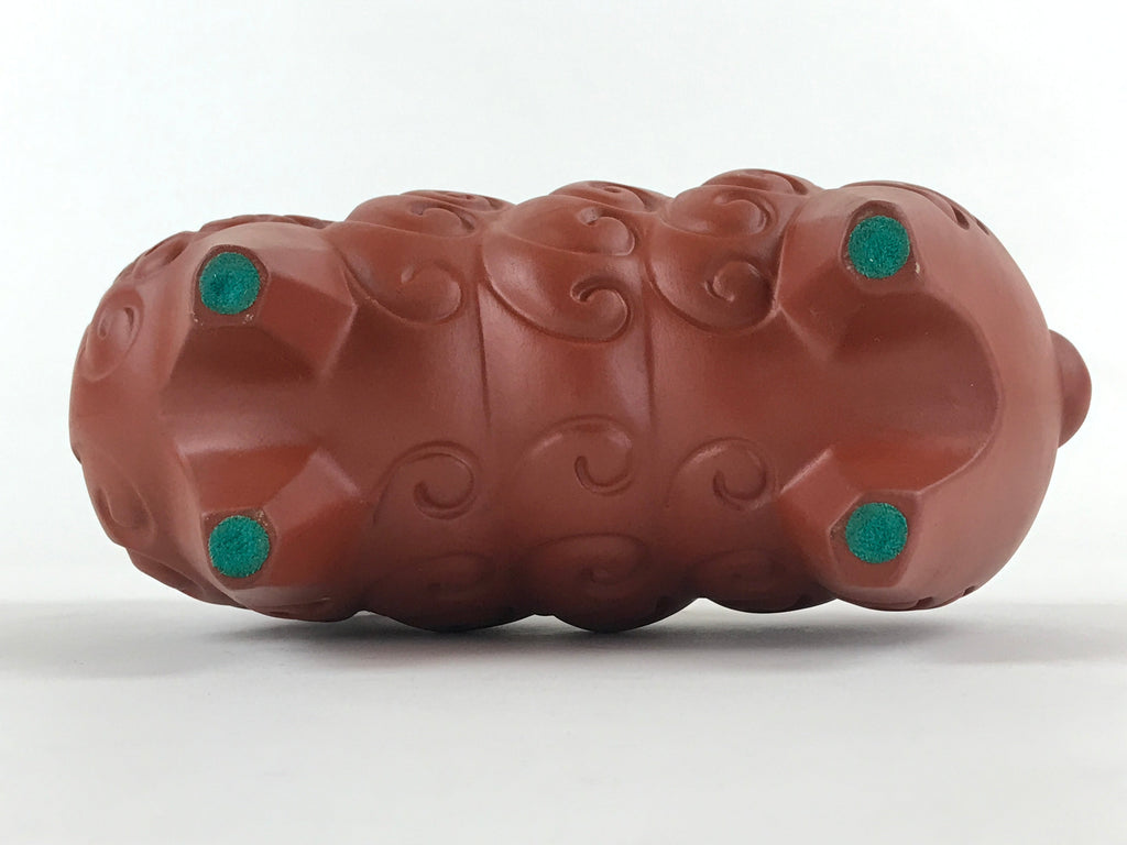 Japanese Ceramic Tokoname ware Zodiac Decoration Vtg Sheep Statue Red Clay BD896