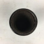 Japanese Ceramic Toothpick Holder Vtg Pottery Cylindrical Brown Yakimono PP847