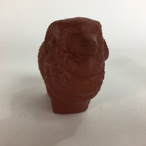 Japanese Ceramic Toothpick Holder Vtg Pottery Tokoname Ware Red Clay Sheep KF565
