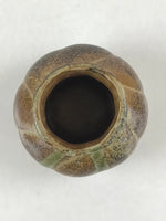 Japanese Ceramic Toothpick holder Vtg Pottery Yakimono Brown Green Glaze PY447