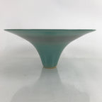 Japanese Ceramic Usubata Suiban Flower Vase Vtg Pottery Ikebana Blue Pink Y69
