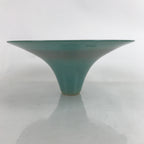 Japanese Ceramic Usubata Suiban Flower Vase Vtg Pottery Ikebana Blue Pink Y69