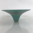 Japanese Ceramic Usubata Suiban Flower Vase Vtg Pottery Ikebana Blue Pink Y69