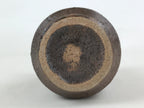 Japanese Ceramic Vase Kabin Vtg Brown Ikebana Flower Arrangement Box FK72