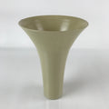 Japanese Ceramic Vase Kabin Vtg Ikebana Flower Arrangement Funnel Beige FK92