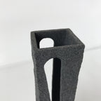 Japanese Ceramic Vase Kabin Vtg Ikebana Flower Arrangement Stone Gray FK94
