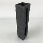 Japanese Ceramic Vase Kabin Vtg Ikebana Flower Arrangement Stone Gray FK94