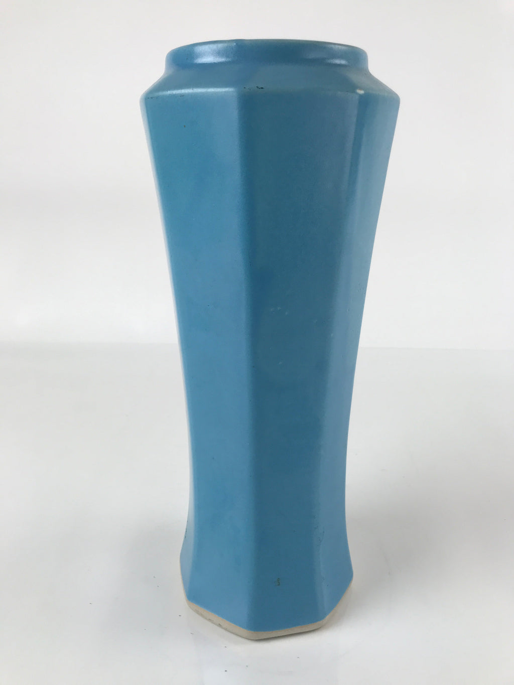 Japanese Ceramic Vase Kabin Vtg Ikebana Flower Arrangement Tall Light Blue FK91